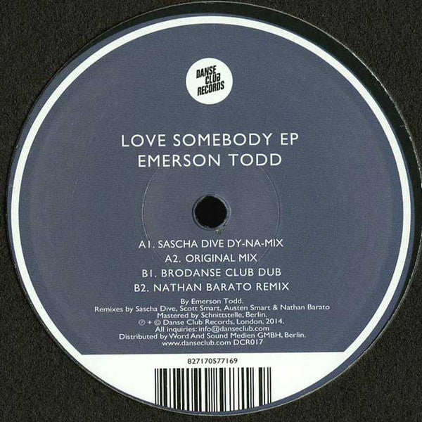 Emerson Todd ‎– Love Somebody EP