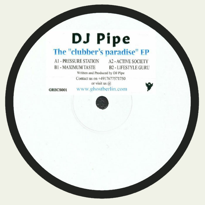 GRECS001 Dj Pipe The Clubbers Paradise Tweve Inch Vinyl