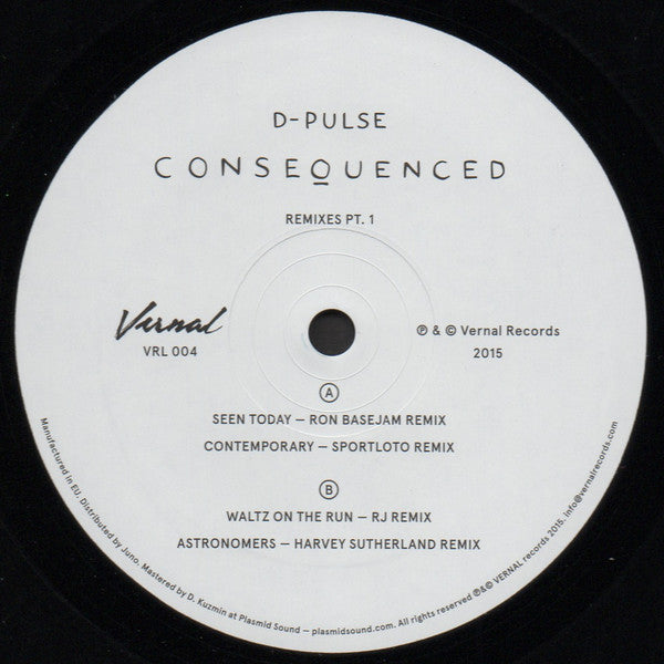 D-Pulse ‎– Consequenced Remixes Pt 1